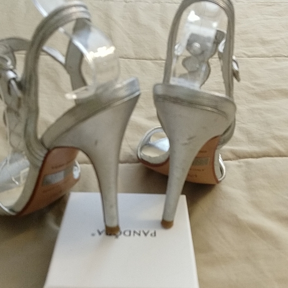 Badgley Mischka Silver Sandals - Picture 3 of 5